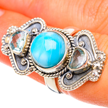 Larimar Rings handcrafted by Ana Silver Co - RING101260