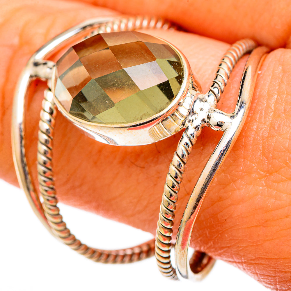 Green Amethyst Rings handcrafted by Ana Silver Co - RING101261