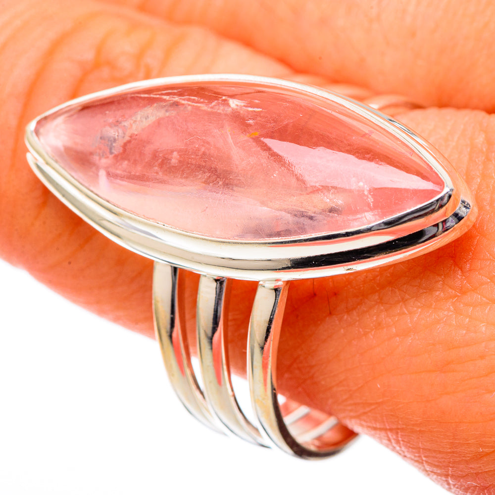 Rose Quartz Rings handcrafted by Ana Silver Co - RING101266