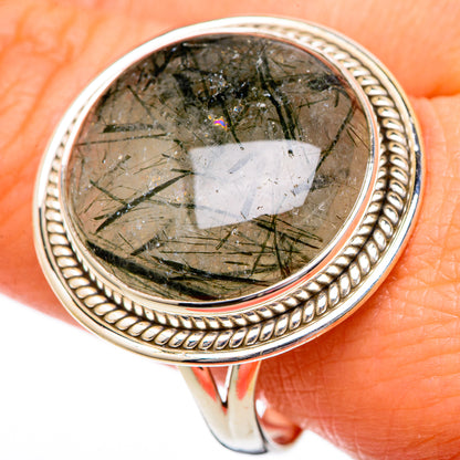 Tourmalinated Quartz Rings handcrafted by Ana Silver Co - RING101270