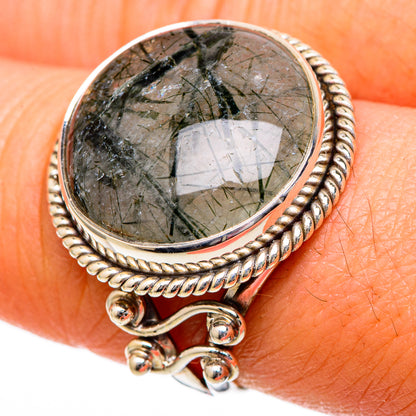 Tourmalinated Quartz Rings handcrafted by Ana Silver Co - RING101271