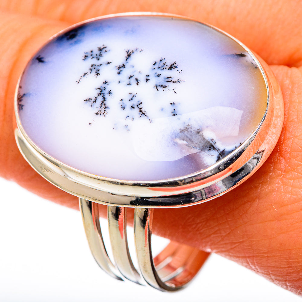 Dendritic Opal Rings handcrafted by Ana Silver Co - RING101273