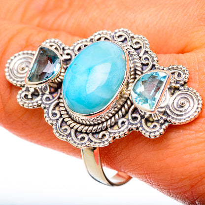 Larimar Rings handcrafted by Ana Silver Co - RING101277