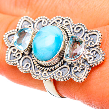 Larimar Rings handcrafted by Ana Silver Co - RING101279