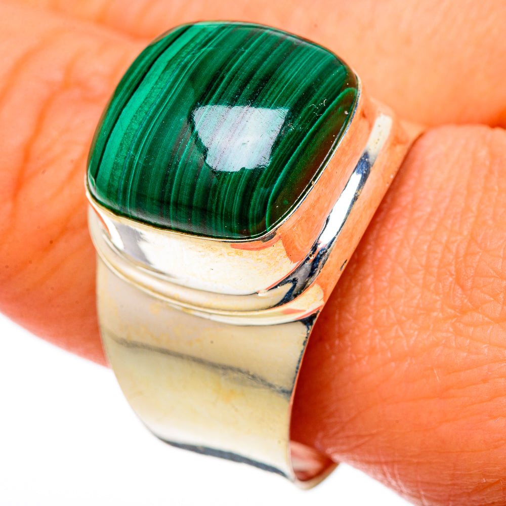 Malachite Rings handcrafted by Ana Silver Co - RING101281