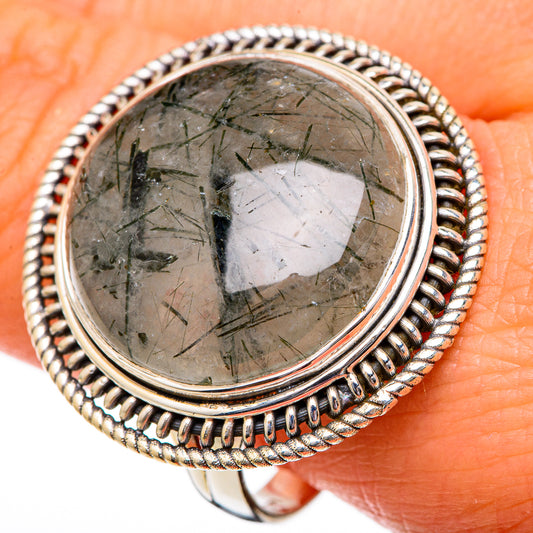 Tourmalinated Quartz Rings handcrafted by Ana Silver Co - RING101289