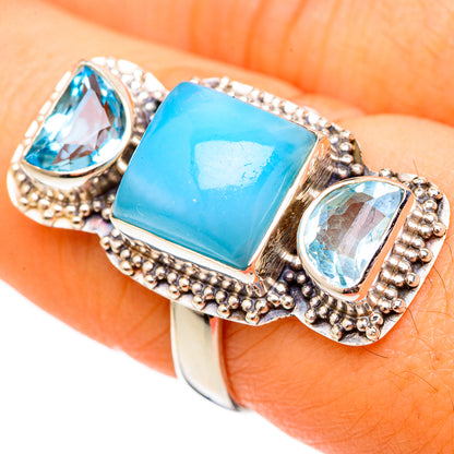 Larimar Rings handcrafted by Ana Silver Co - RING101330