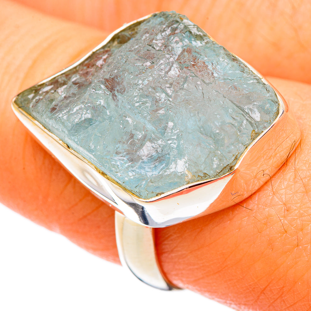 Aquamarine Rings handcrafted by Ana Silver Co - RING101333
