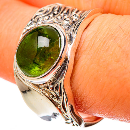 Green Tourmaline Rings handcrafted by Ana Silver Co - RING101336