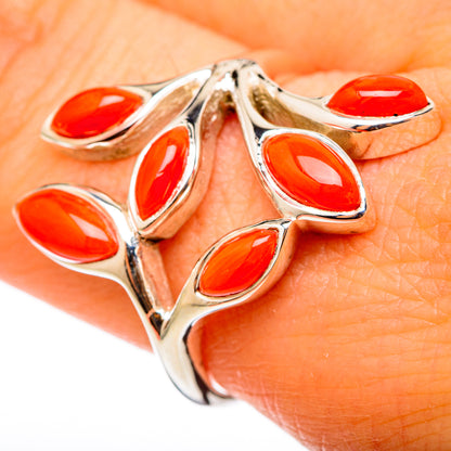 Mediterranean Red Coral Rings handcrafted by Ana Silver Co - RING101343