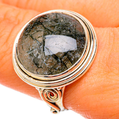 Tourmalinated Quartz Rings handcrafted by Ana Silver Co - RING101347