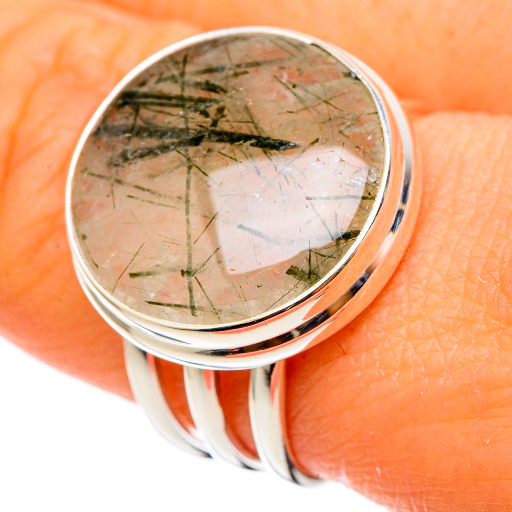 Tourmalinated Quartz Rings handcrafted by Ana Silver Co - RING101348