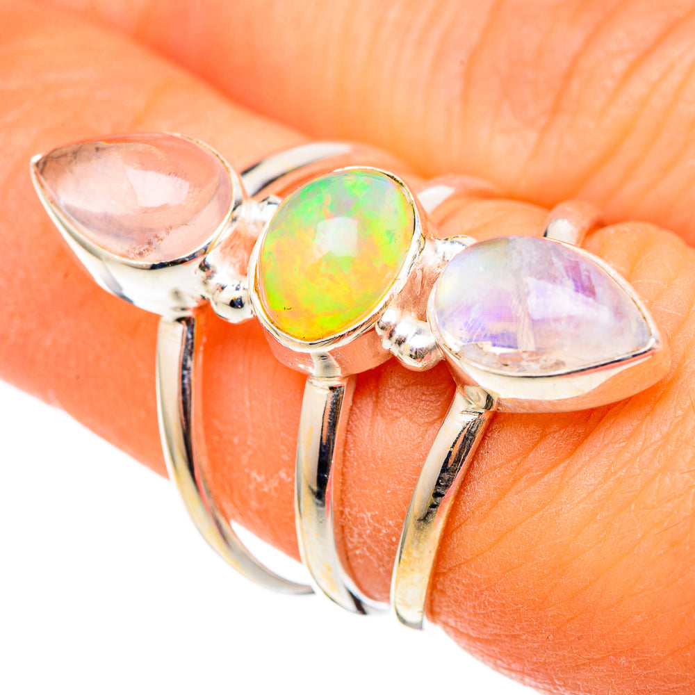 Ethiopian Opal Rings handcrafted by Ana Silver Co - RING101353