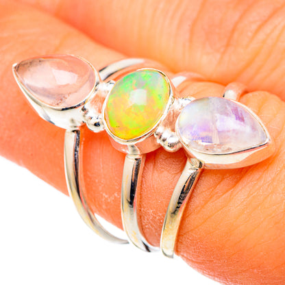 Ethiopian Opal Rings handcrafted by Ana Silver Co - RING101353