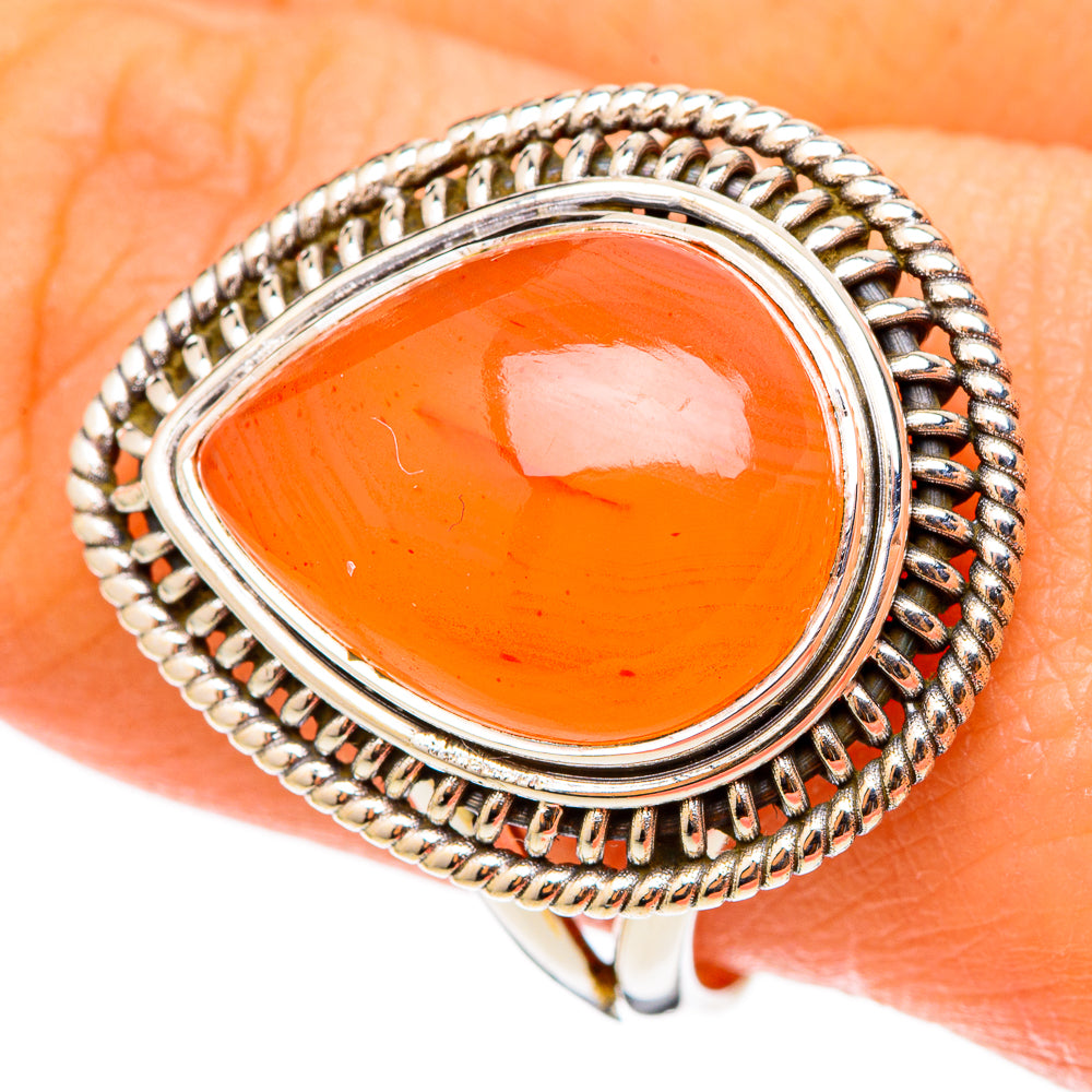 Carnelian Rings handcrafted by Ana Silver Co - RING101362