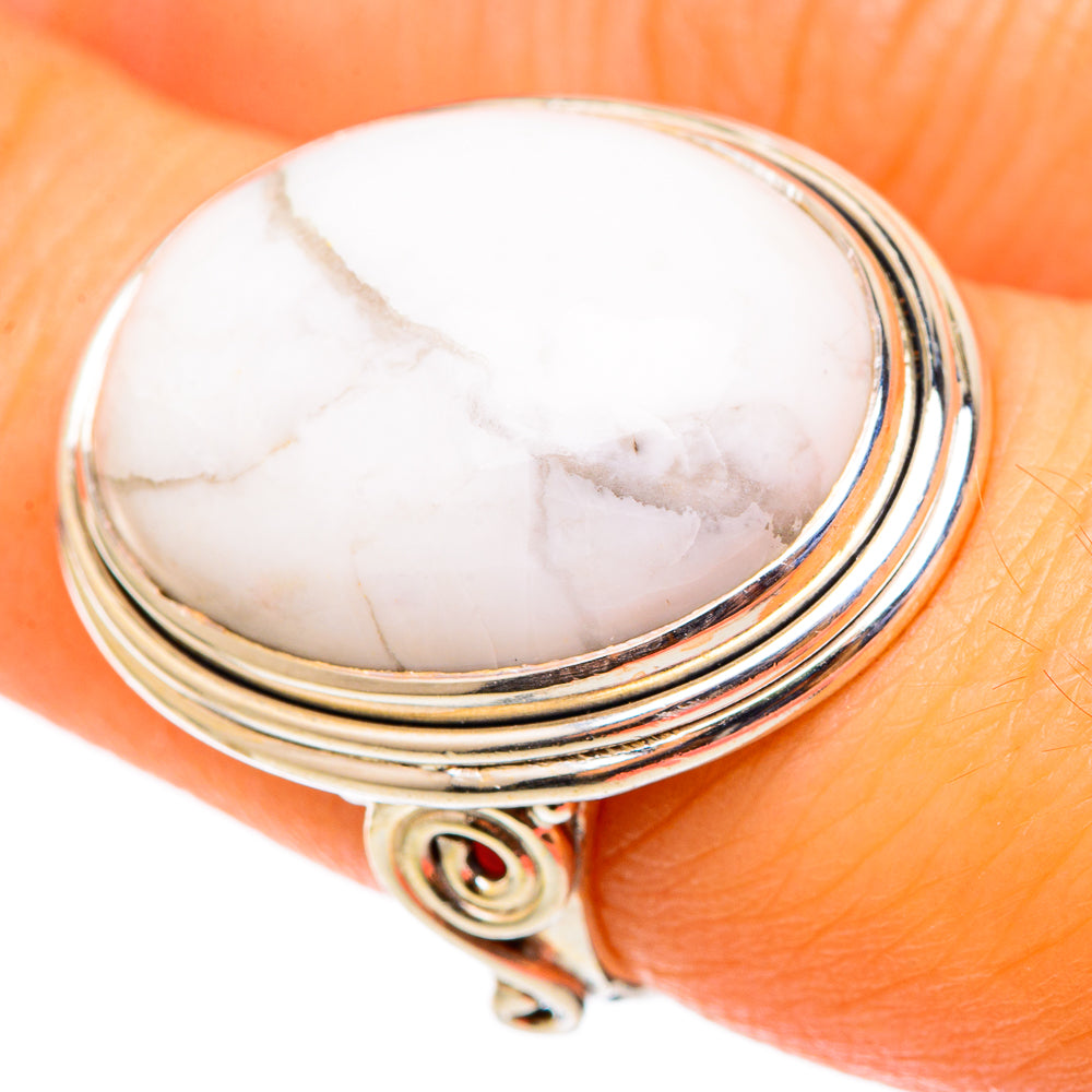 Howlite Rings handcrafted by Ana Silver Co - RING101372