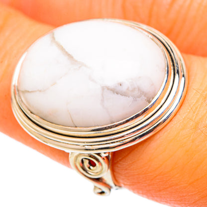 Howlite Rings handcrafted by Ana Silver Co - RING101372
