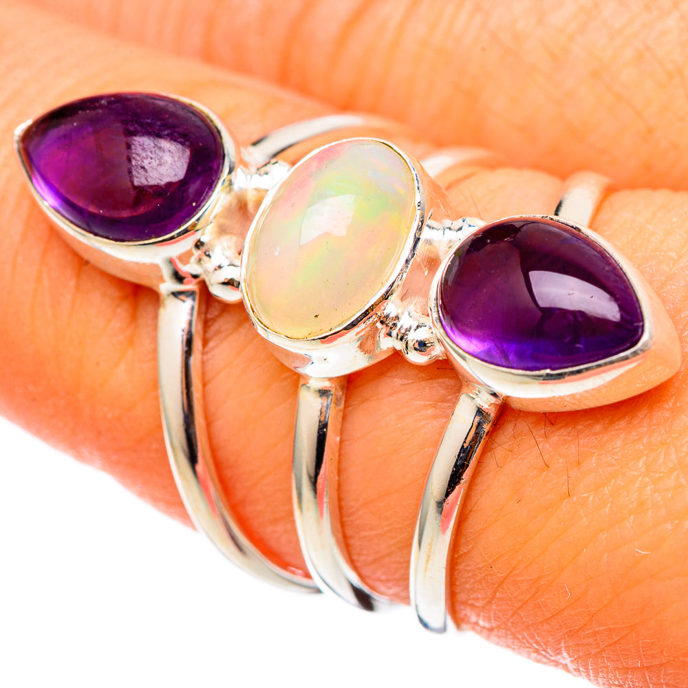 Ethiopian Opal Rings handcrafted by Ana Silver Co - RING101374