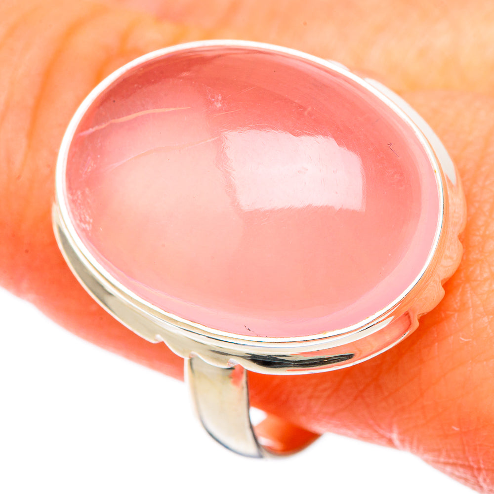Rose Quartz Rings handcrafted by Ana Silver Co - RING101384