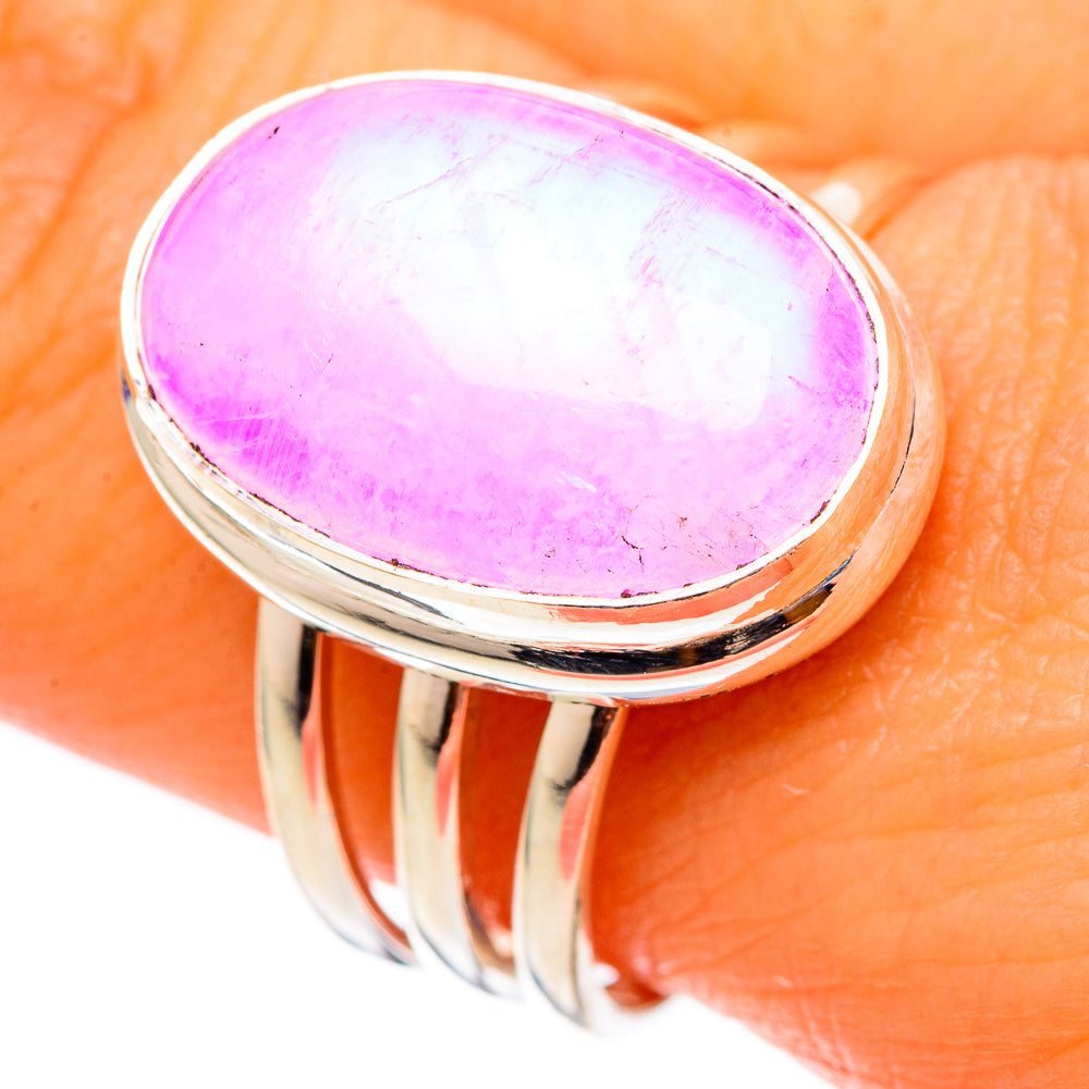 Pink Moonstone Rings handcrafted by Ana Silver Co - RING101385