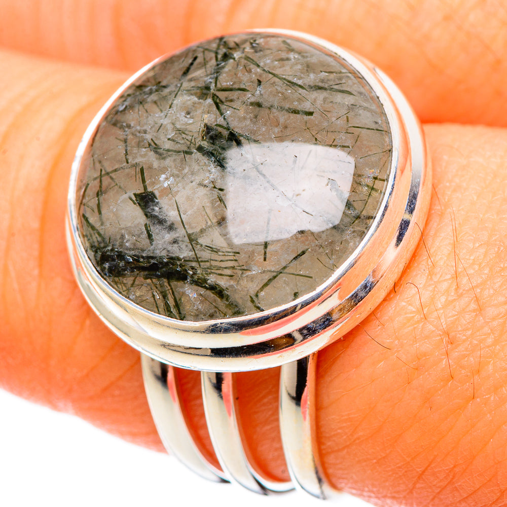Tourmalinated Quartz Rings handcrafted by Ana Silver Co - RING101392