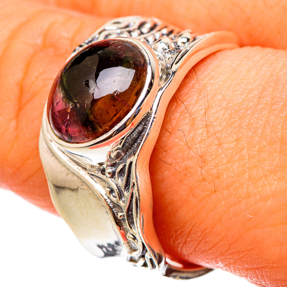 Watermelon Tourmaline Rings handcrafted by Ana Silver Co - RING101396