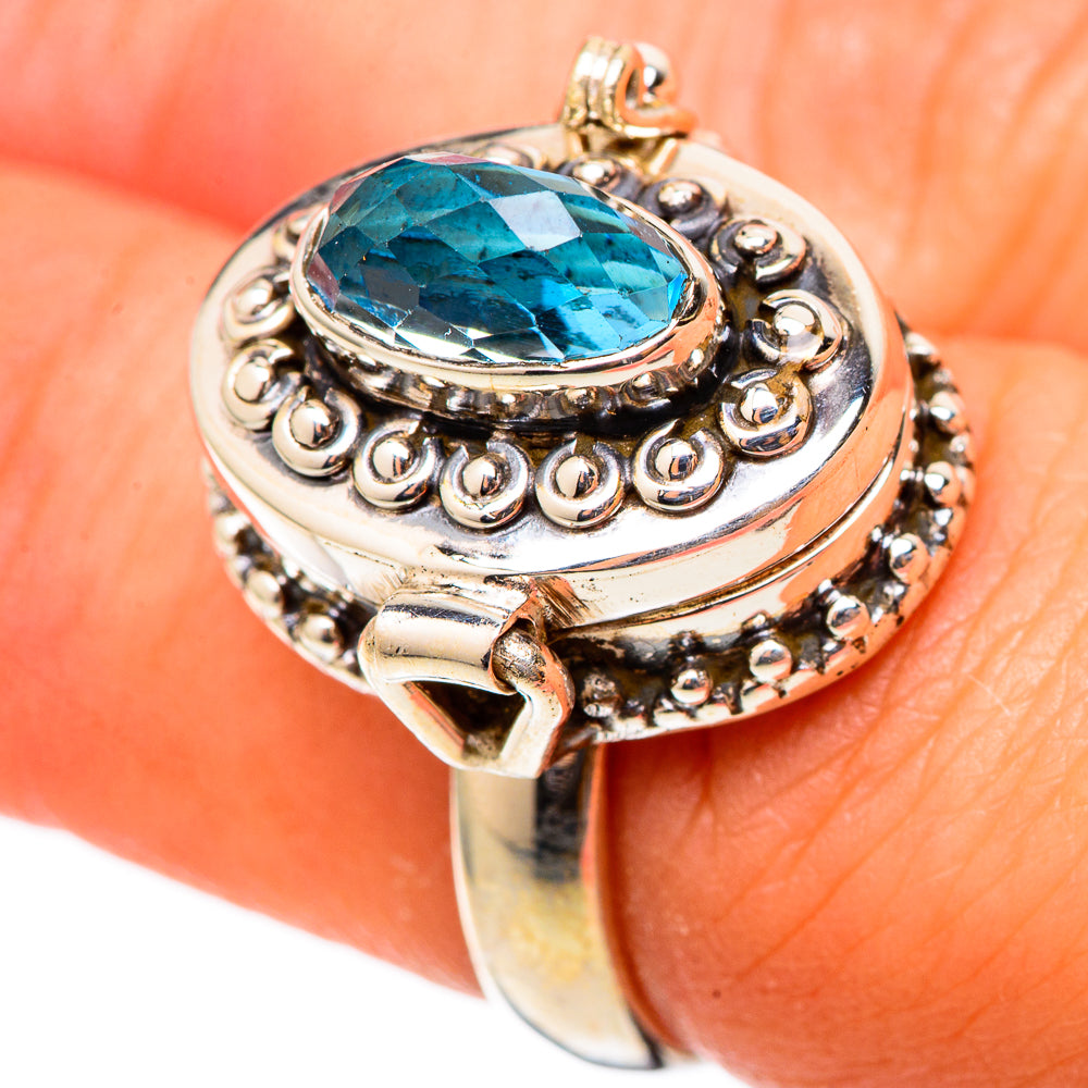 Blue Topaz Rings handcrafted by Ana Silver Co - RING101399