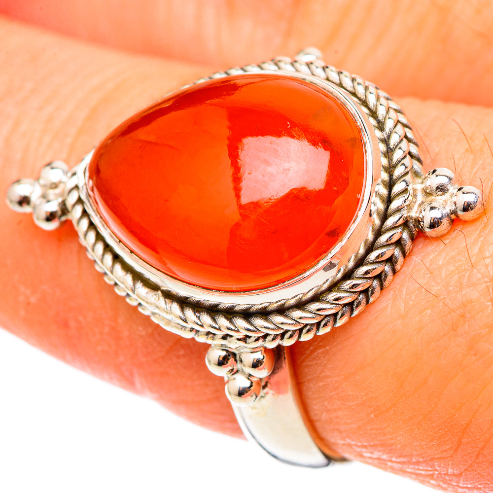 Carnelian Rings handcrafted by Ana Silver Co - RING101405