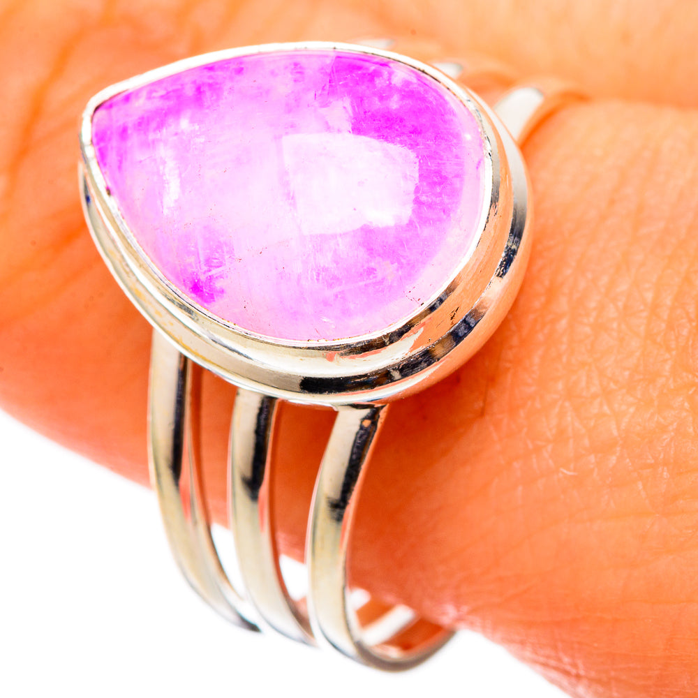 Pink Moonstone Rings handcrafted by Ana Silver Co - RING101409