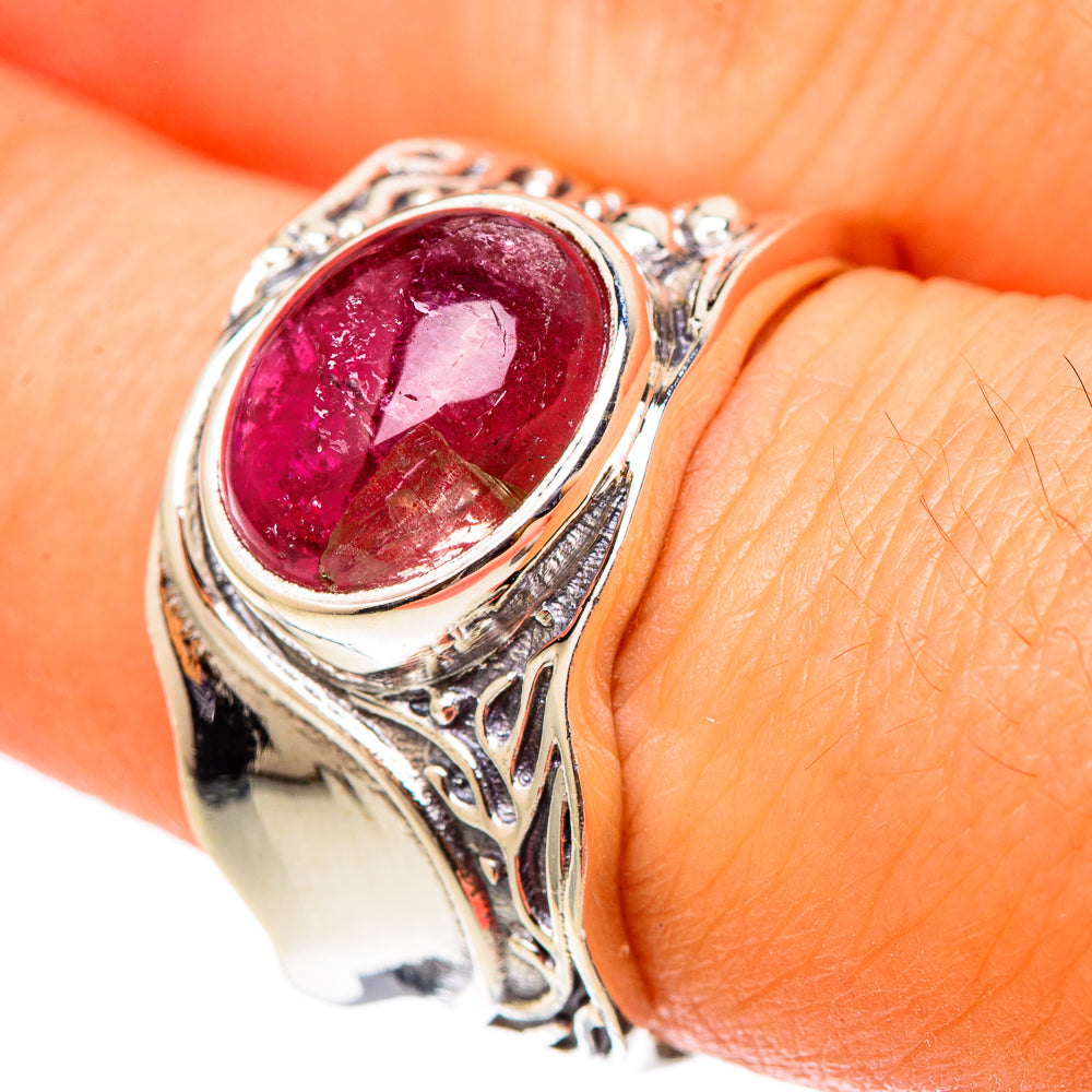 Pink Tourmaline Rings handcrafted by Ana Silver Co - RING101411