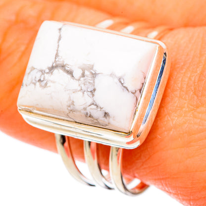 Howlite Rings handcrafted by Ana Silver Co - RING101417