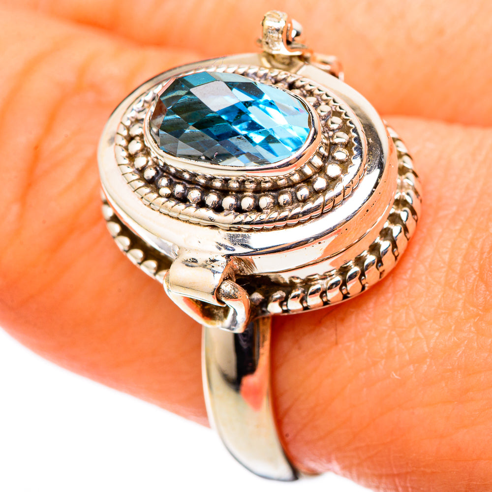 Blue Topaz Rings handcrafted by Ana Silver Co - RING101418