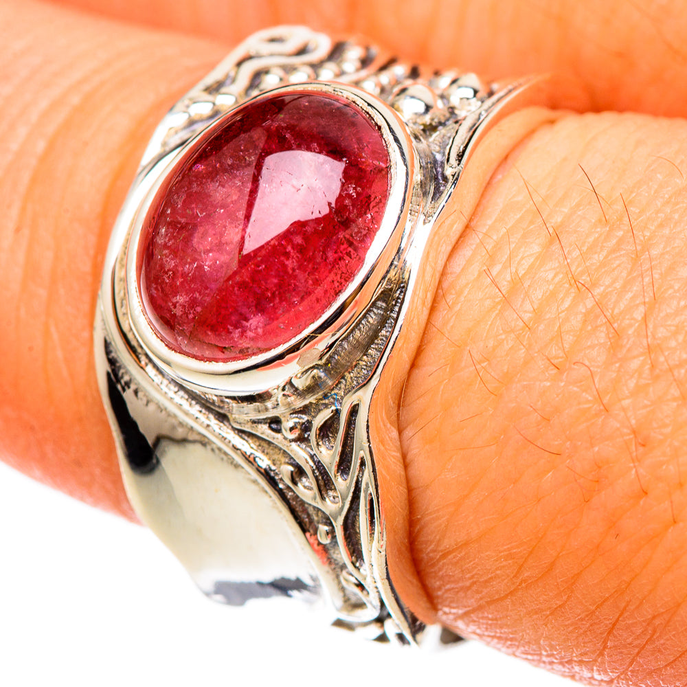 Pink Tourmaline Rings handcrafted by Ana Silver Co - RING101428