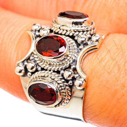 Garnet Rings handcrafted by Ana Silver Co - RING101429