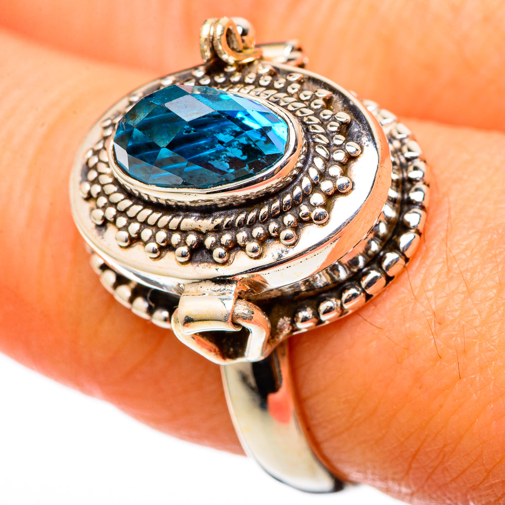 Blue Topaz Rings handcrafted by Ana Silver Co - RING101441