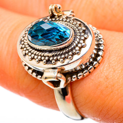 Blue Topaz Rings handcrafted by Ana Silver Co - RING101441