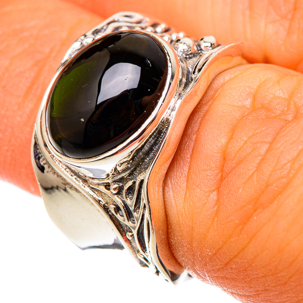 Green Tourmaline Rings handcrafted by Ana Silver Co - RING101442