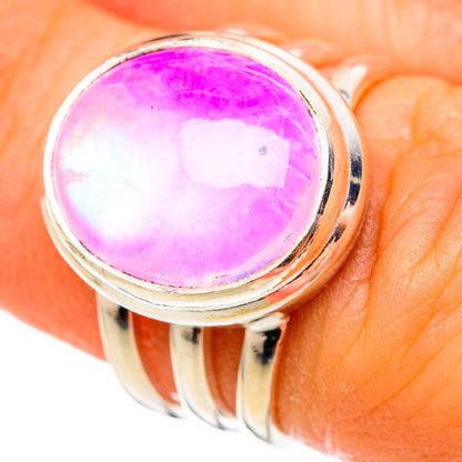 Pink Moonstone Rings handcrafted by Ana Silver Co - RING101446