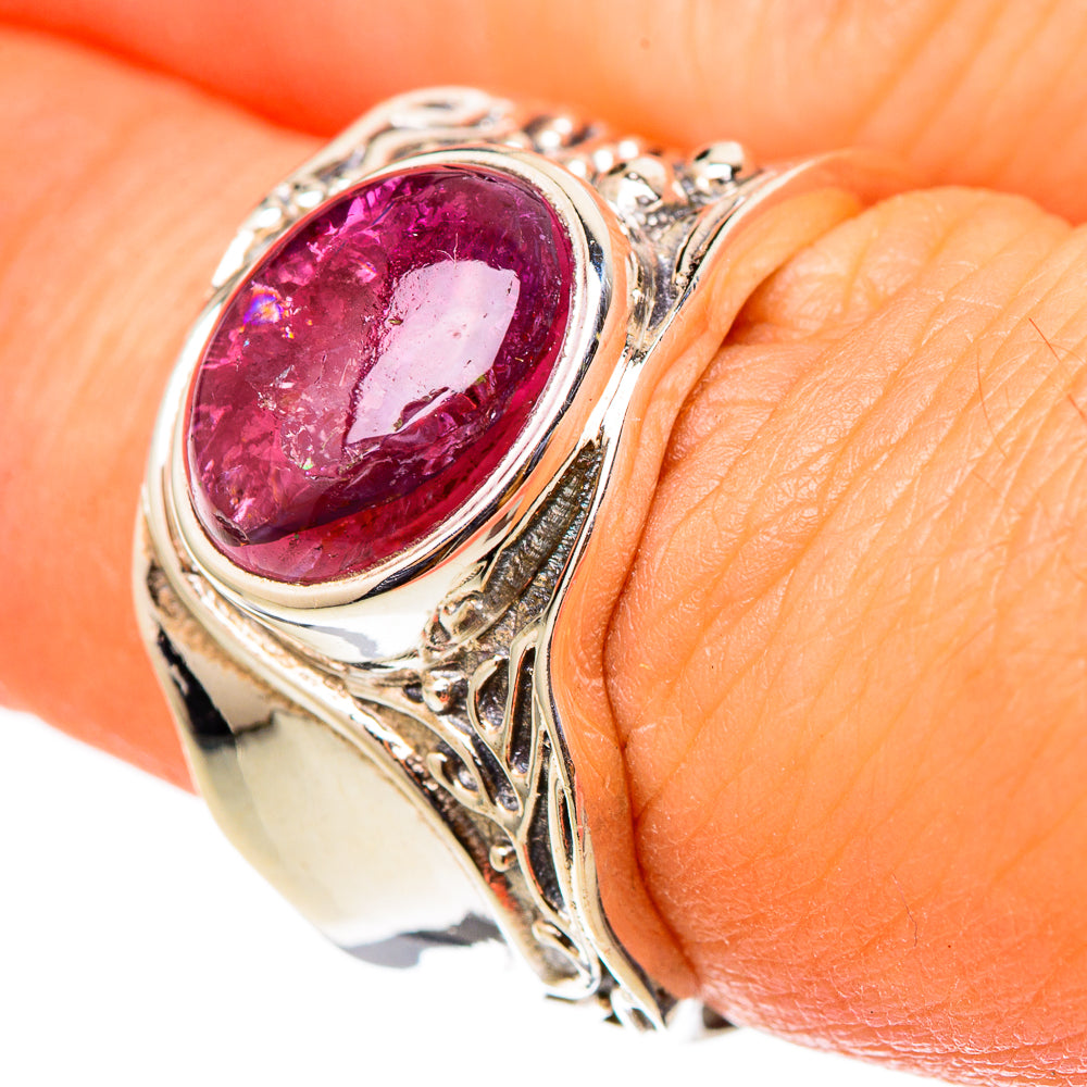 Pink Tourmaline Rings handcrafted by Ana Silver Co - RING101447