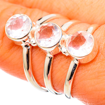 Rose Quartz Rings handcrafted by Ana Silver Co - RING101448