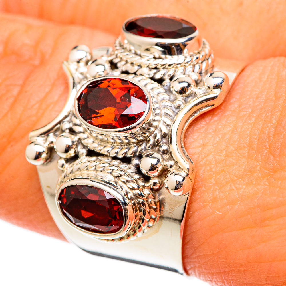 Garnet Rings handcrafted by Ana Silver Co - RING101449