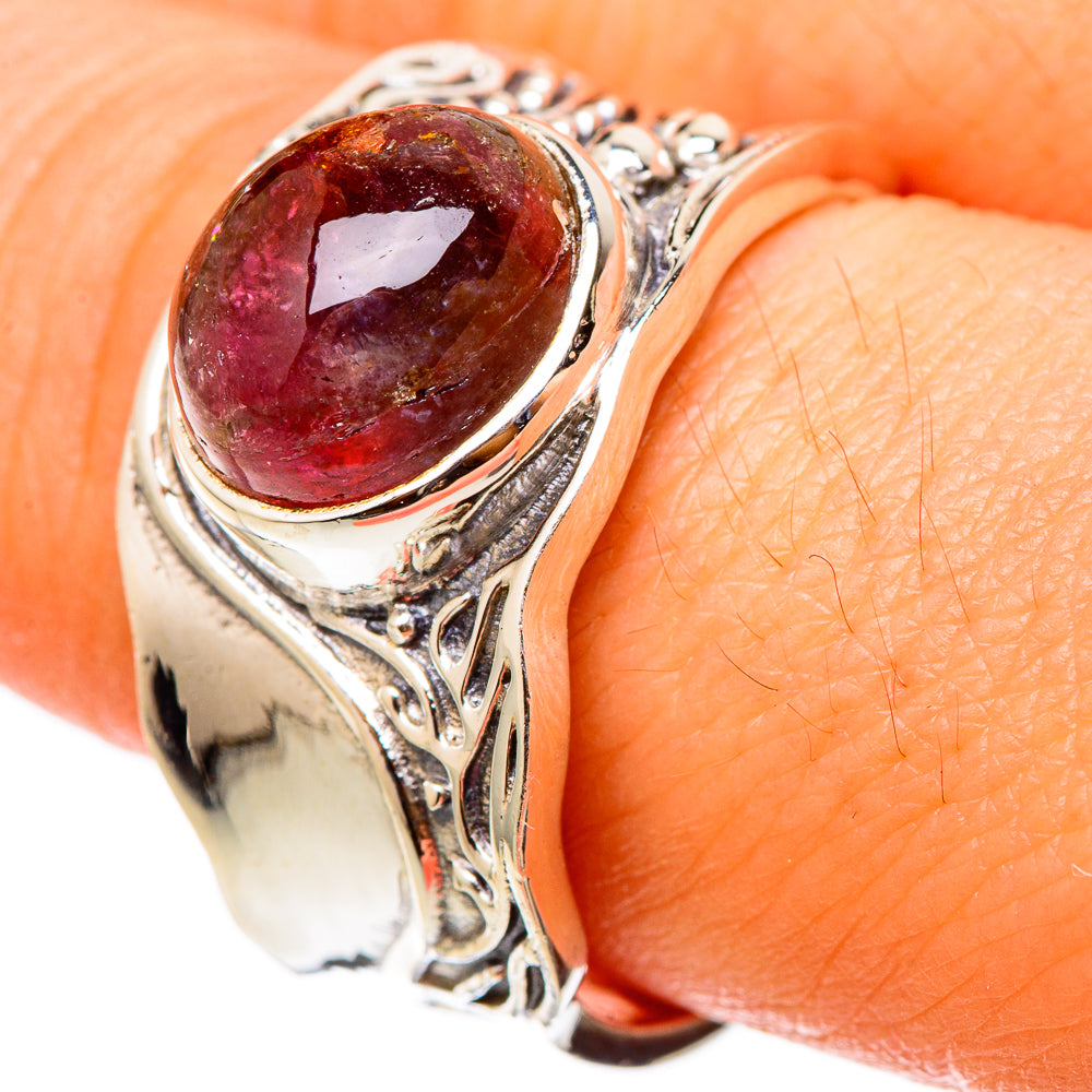 Pink Tourmaline Rings handcrafted by Ana Silver Co - RING101454