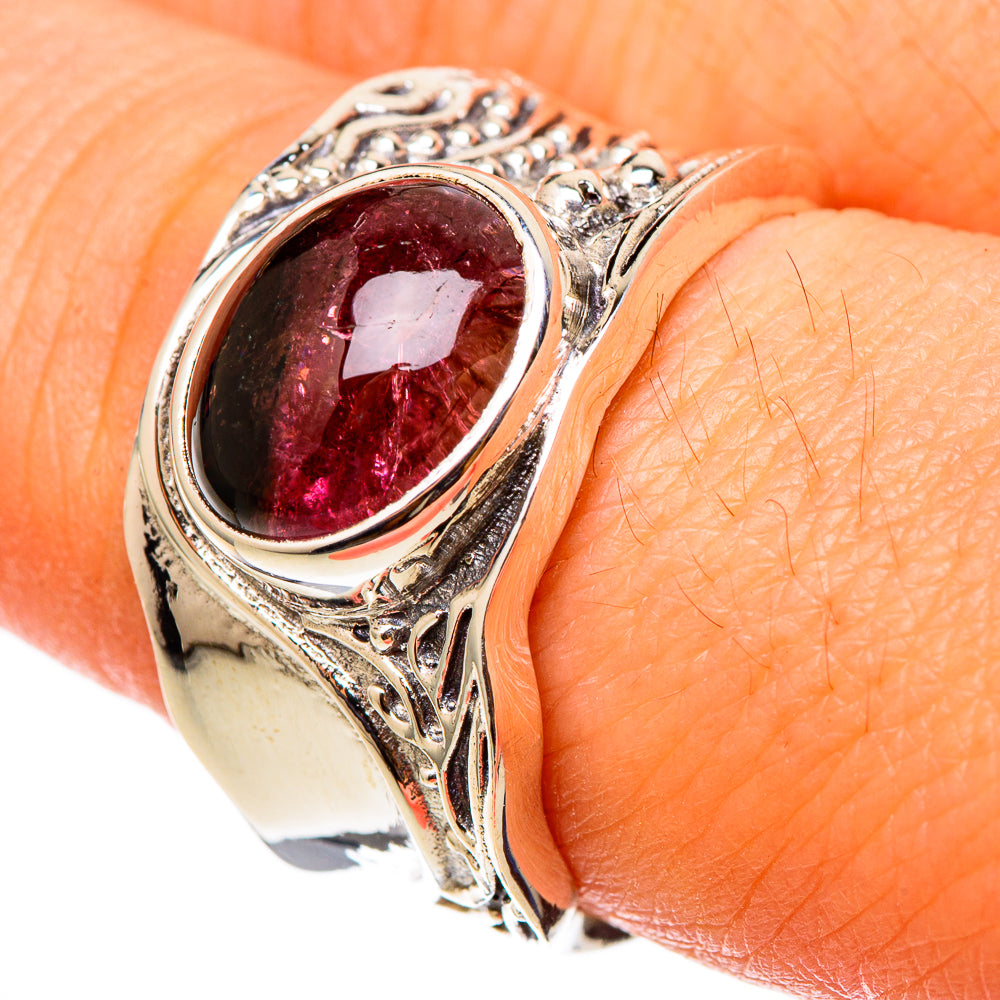 Pink Tourmaline Rings handcrafted by Ana Silver Co - RING101455
