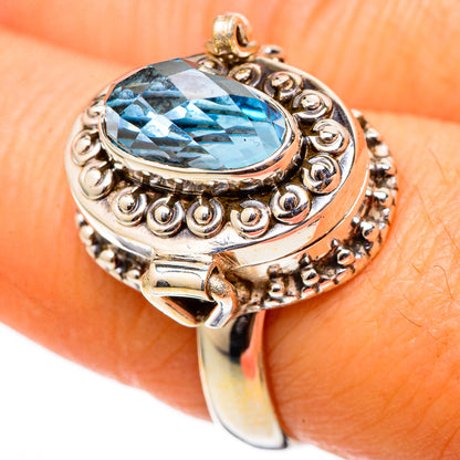 Blue Topaz Rings handcrafted by Ana Silver Co - RING101457