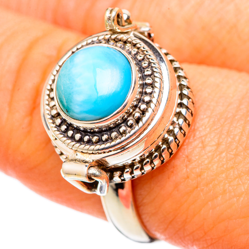 Larimar Rings handcrafted by Ana Silver Co - RING101458