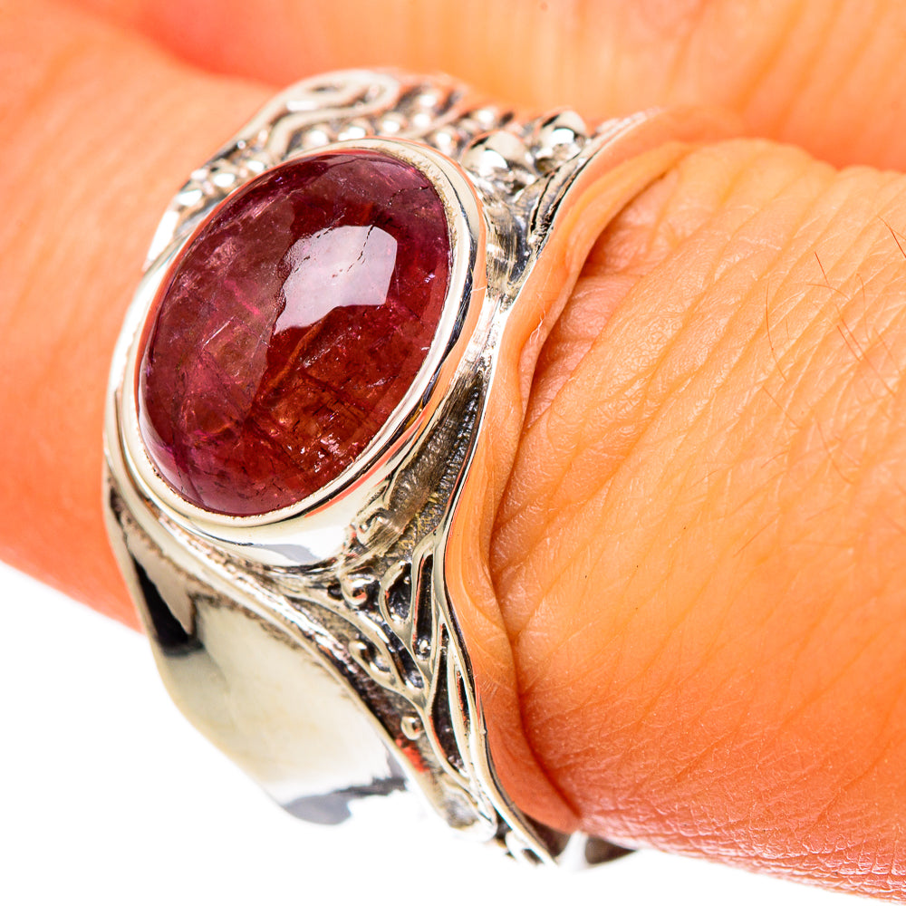 Pink Tourmaline Rings handcrafted by Ana Silver Co - RING101460