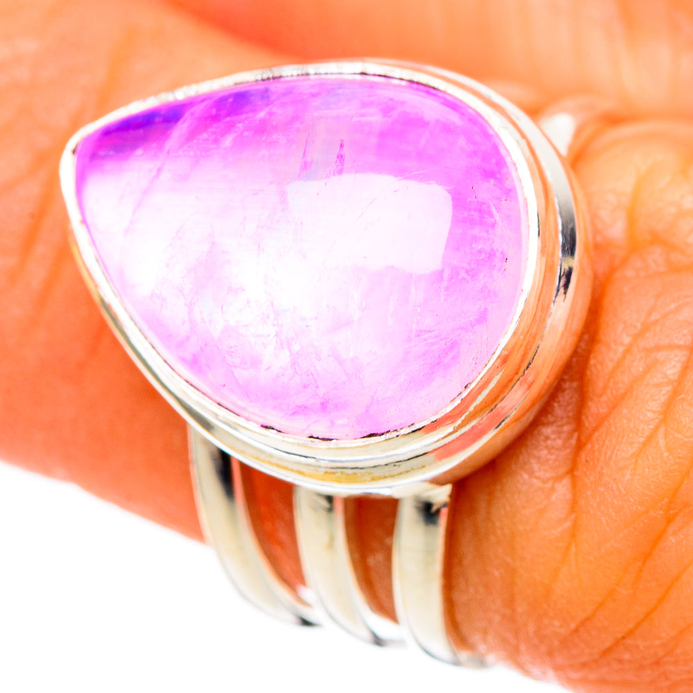 Pink Moonstone Rings handcrafted by Ana Silver Co - RING101461