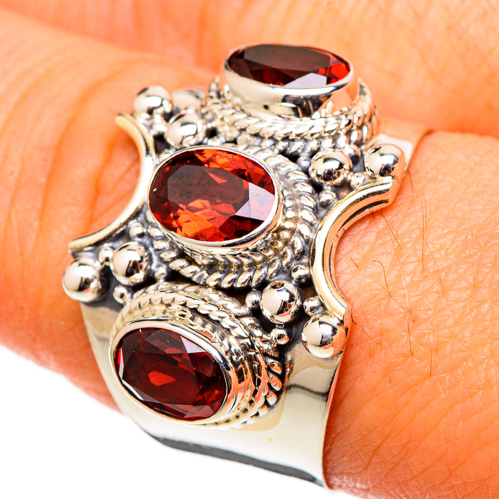 Garnet Rings handcrafted by Ana Silver Co - RING101463
