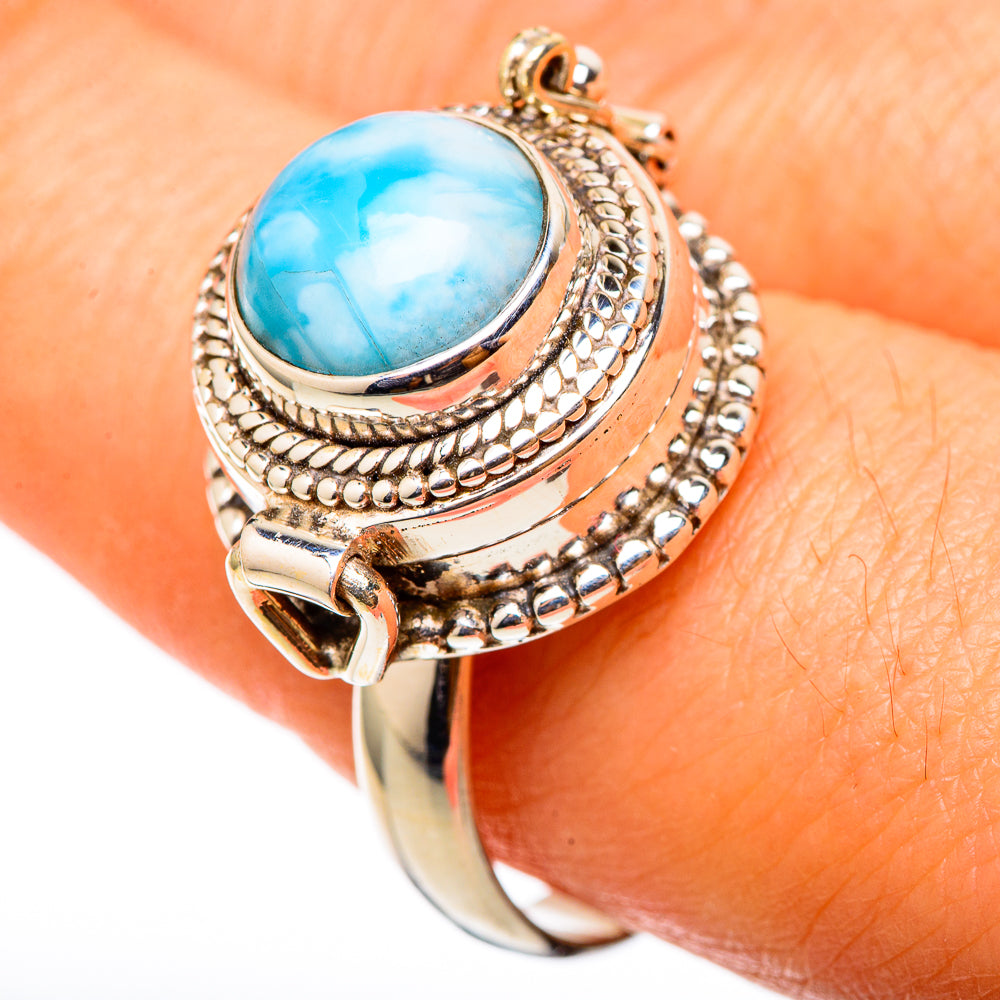 Larimar Rings handcrafted by Ana Silver Co - RING101468