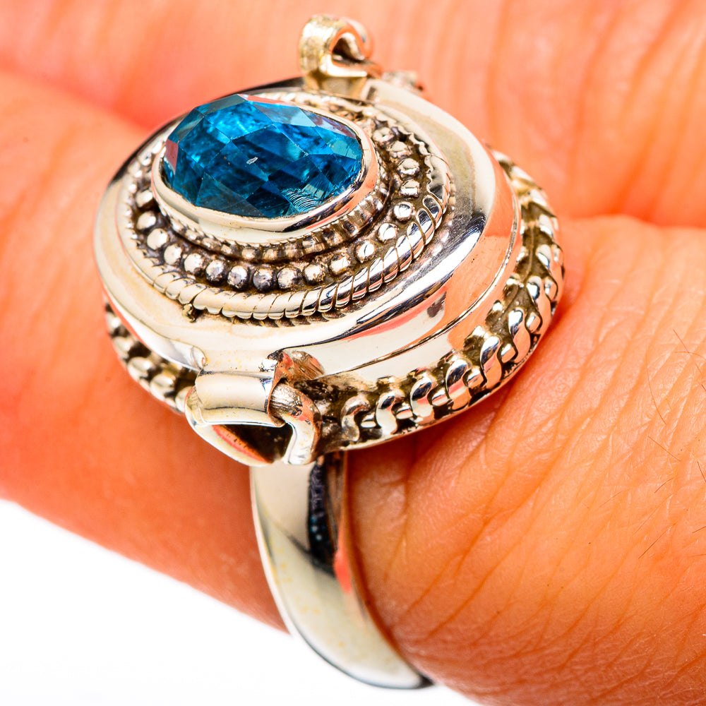 Blue Topaz Rings handcrafted by Ana Silver Co - RING101469